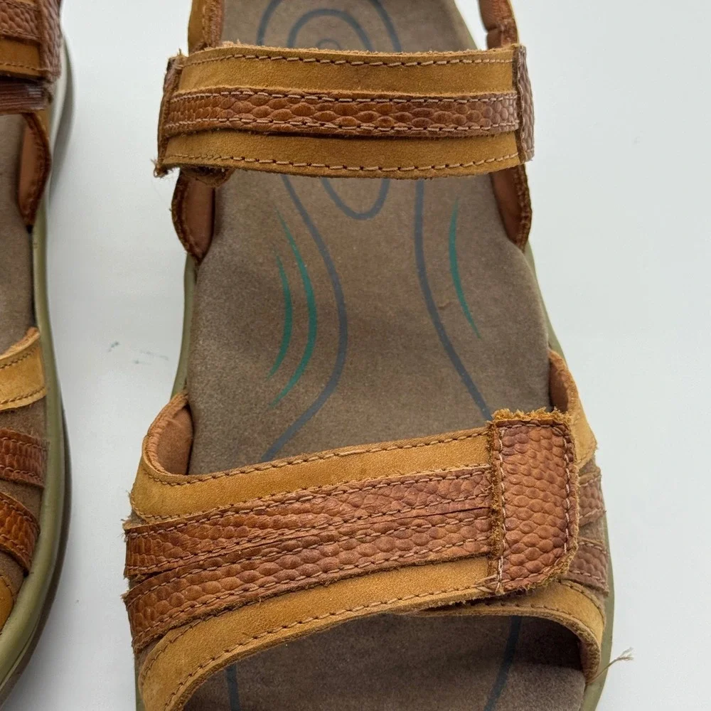 Orthofeet 916 Malibu Tan Leather Orthopedic Comfort Sandals Womens 8 D Wide
